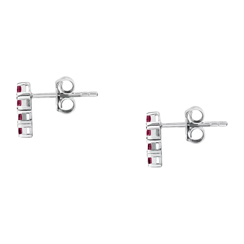 morellato saiw220 boucles d'oreilles en argent recyclé avec pierre zircon rouge et symbole de croix