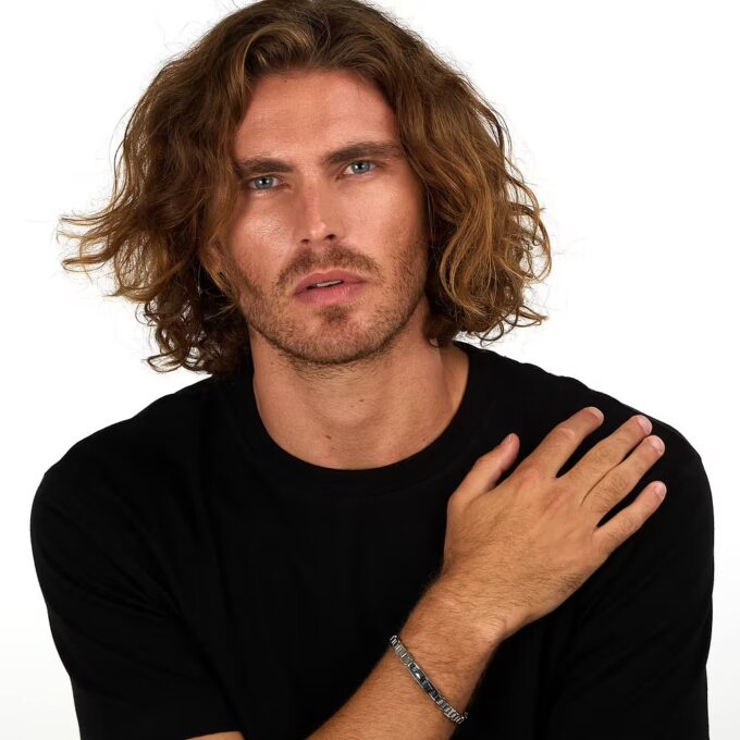 Bracelet Sector SAVK14 en Argent et Bleu - Design Moderne pour Homme