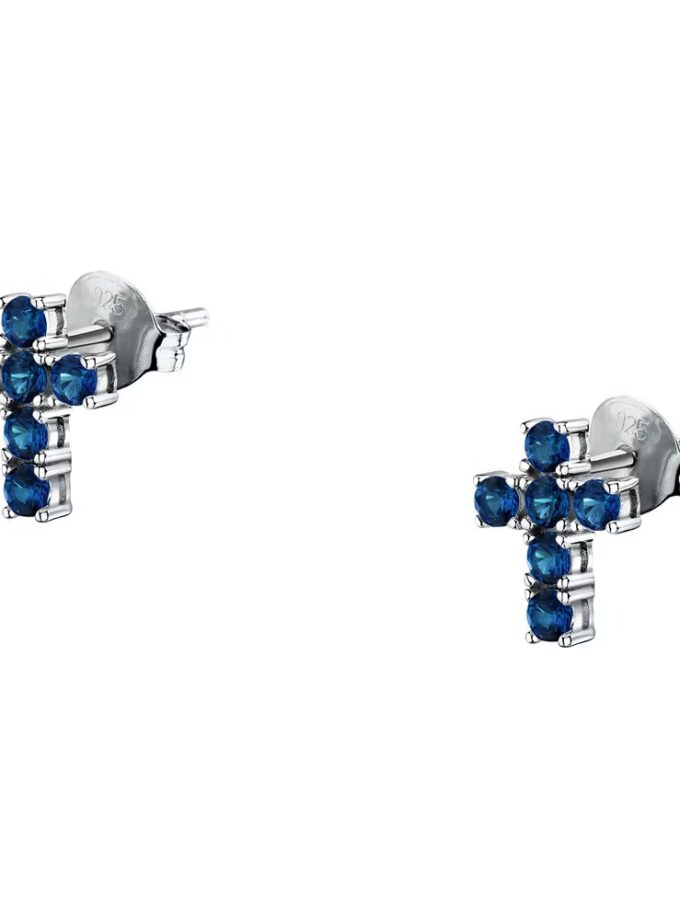 morellato saiw219 boucles d'oreilles précieuses en argent recyclé avec symbole de croix