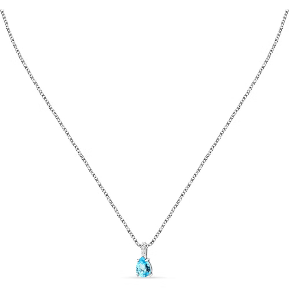 collier femme morellato tesori saiw192 en argent 925‰ avec zircons bleus et blancs