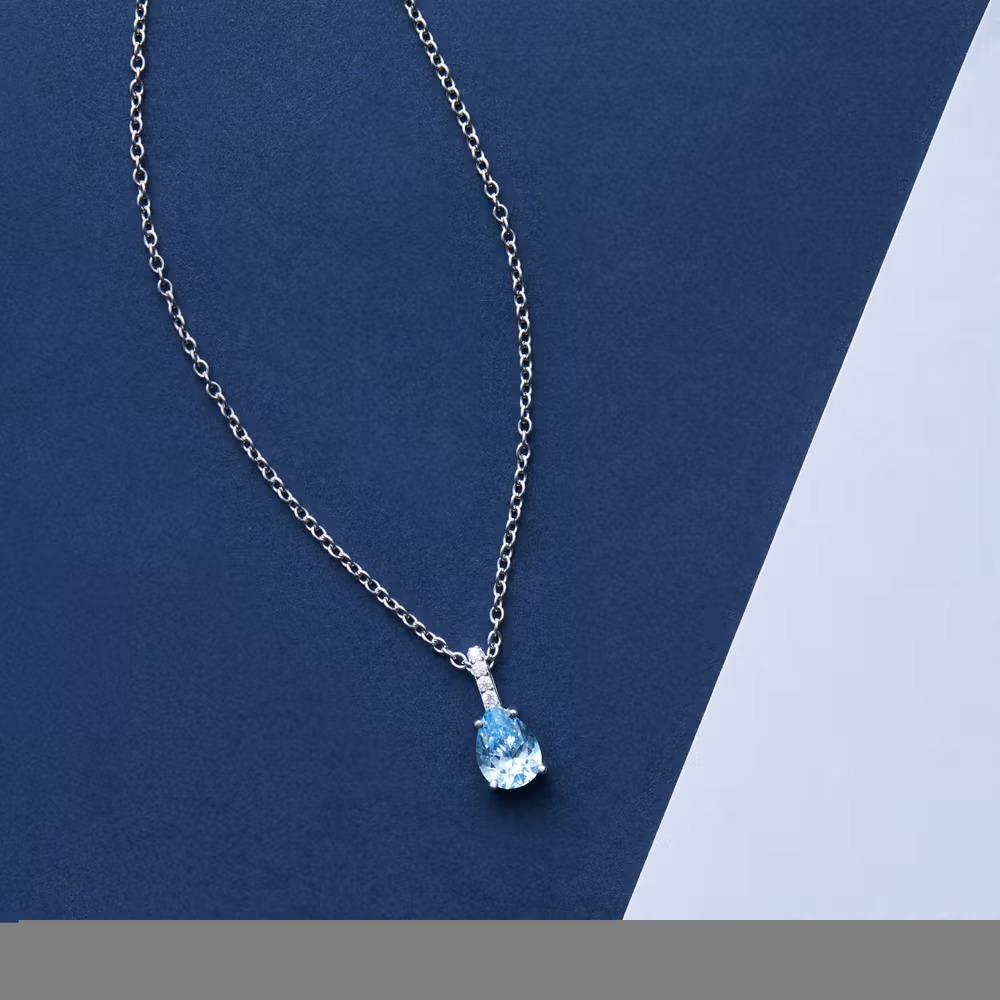 collier femme morellato tesori saiw192 en argent 925‰ avec zircons bleus et blancs