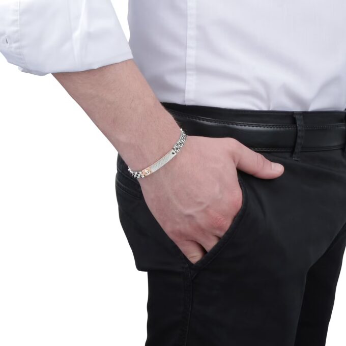 Bracelet Sector SADQ37 en Blanc avec Boucle de Bijoux - Design Moderne et Durable