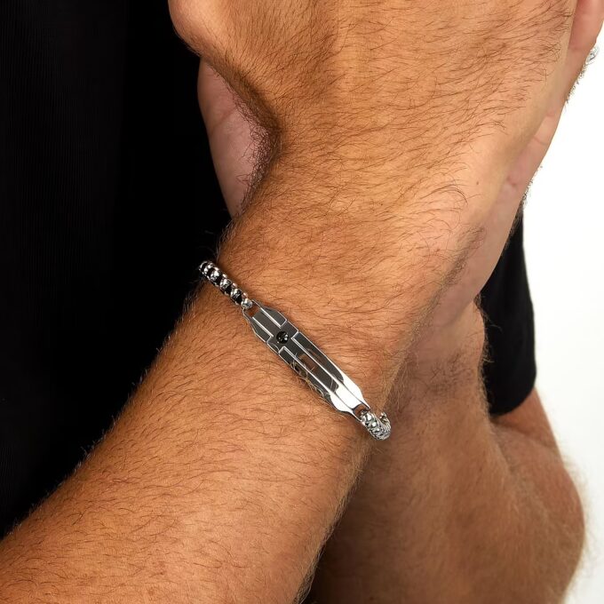 Bracelet Sector SZS125 en Argent - Design Moderne et Durable pour Homme