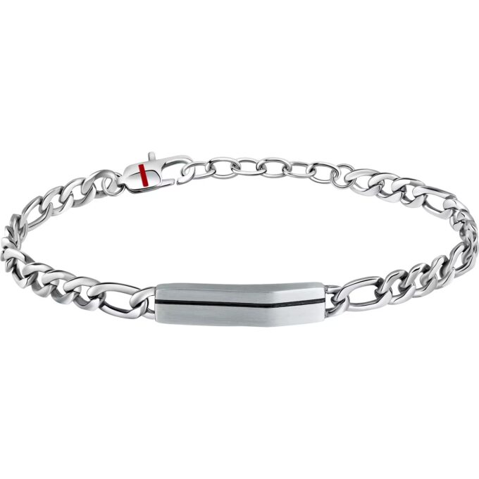 Bracelet Sector SZS102 en Argent et Noir - Design Moderne pour Homme