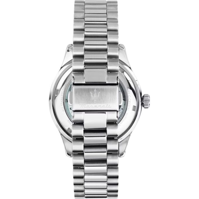 Montre Homme Maserati Sorpasso – R8823124002 – Automatique – Cadran 42 mm Bleu avec Cœur Ouvert – Bracelet Acier Argenté – Boucle Déployante – Verre Minéral – Étanchéité 100 Mètres (10 ATM) – Garantie 2 Ans – Design Sportif et Chic