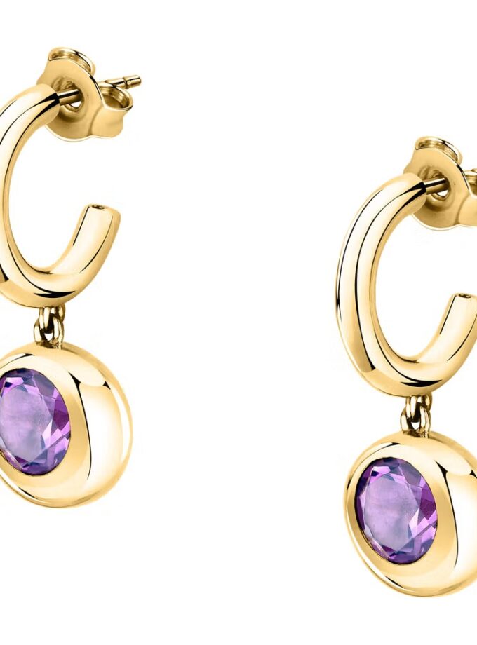 morellato boucles d'oreilles femme en argent 925 recyclé doré, pendentifs, collection tesori eterni saxn16