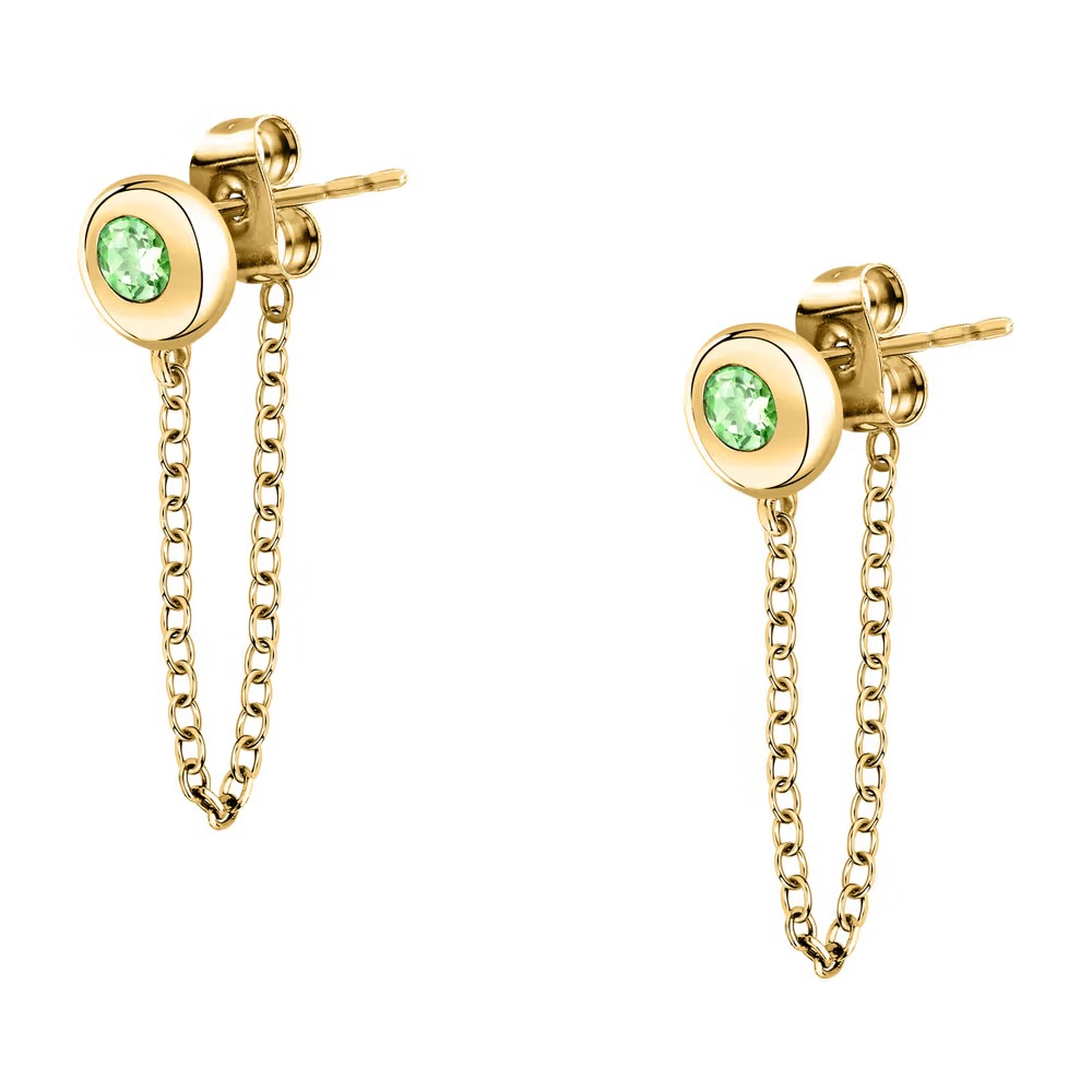 morellato boucles d'oreilles femme en argent 925 recyclé doré, pendentifs, collection tesori eterni saxn19