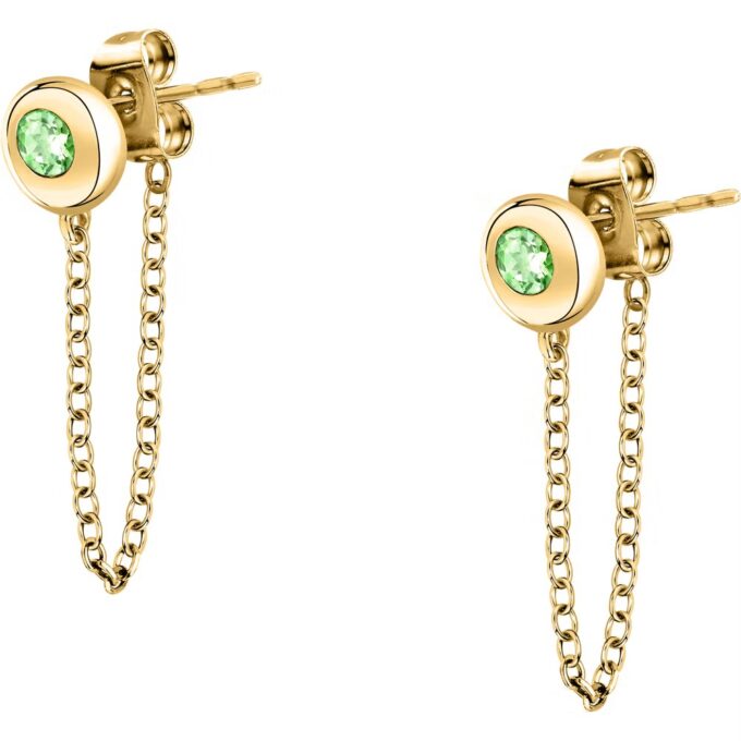 MORELLATO Boucles d'Oreilles Femme en Argent 925 Recyclé Doré, Pendentifs, Collection TESORI ETERNI - SAXN19