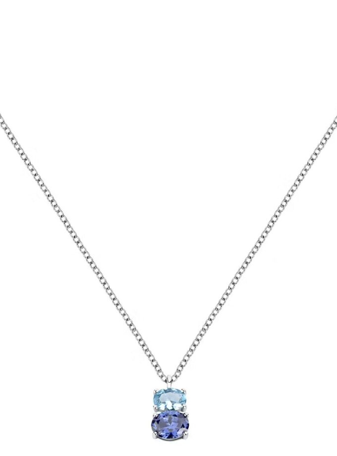 pendentif morellato savy15 Élégance quotidienne en argent et cristaux modèle penché pour femme