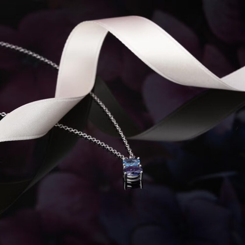 pendentif morellato savy15 Élégance quotidienne en argent et cristaux modèle penché pour femme