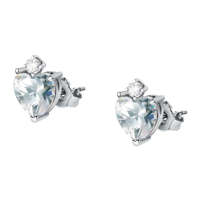 boucles d'oreilles femme morellato tesori saiw162 argent 925‰ avec zircon blanc modèle wolf