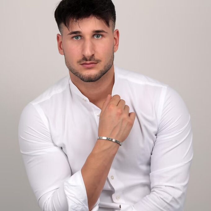 Bracelet Sector Basic SZS65 - Élégance Masculine en Inoxydable et Émail - Garantie 2 ans