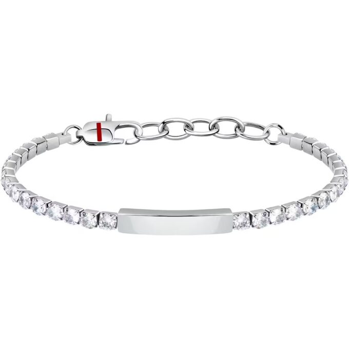 bracelet sector tennis sann49 style raffiné en argent avec perles de zircon blanc garantie 2 ans