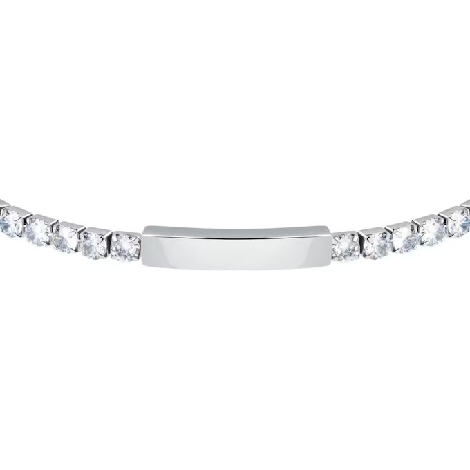 Bracelet Sector Tennis SANN49 - Style Raffiné en Argent avec Perles de Zircon Blanc - Garantie 2 Ans