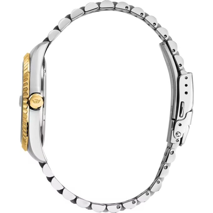 Montre Homme Philip Watch Caribe – R8253597111 – Boîtier Acier 41 mm – Cadran Vert avec Index et Aiguilles Dorés – Mouvement Quartz – Bracelet Acier Bicolore Doré et Argent – Boucle Diver C avec Verrou de Sécurité – Résistante à l'Eau 100 M – Garantie Officielle