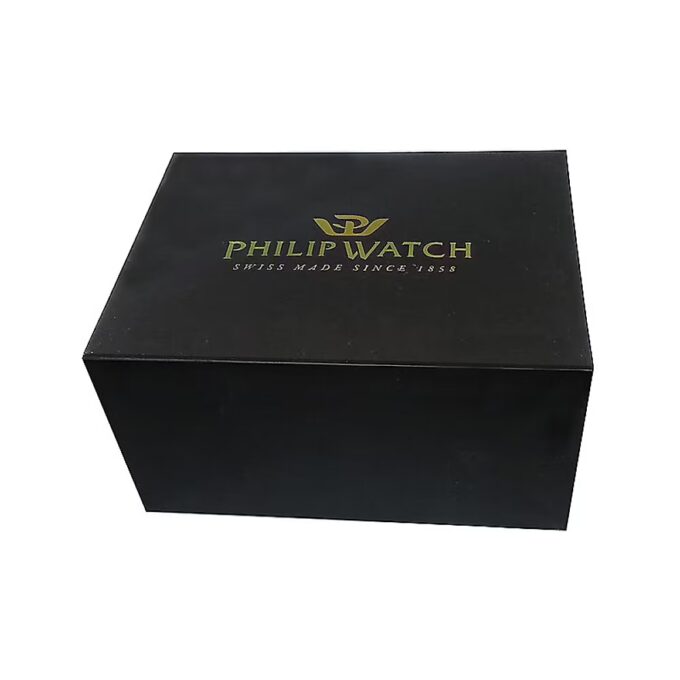 Montre Homme Philip Watch Museum – R8221225002 – Boîtier Inoxydable Or Rose 40 mm – Bracelet Cuir Marron – Mouvement Suisse – Étanchéité 10 ATM – Fermeture Papillon avec Bouton Latéral – Garantie 2 Ans – Emballage Original Philip Watch