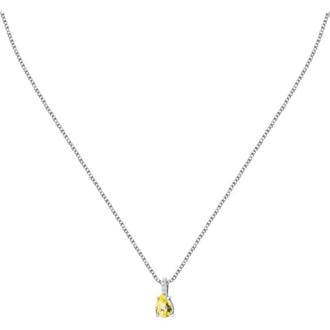 morellato saiw194 collier en argent 925% recyclé avec pierre zircon design raffiné pour femme