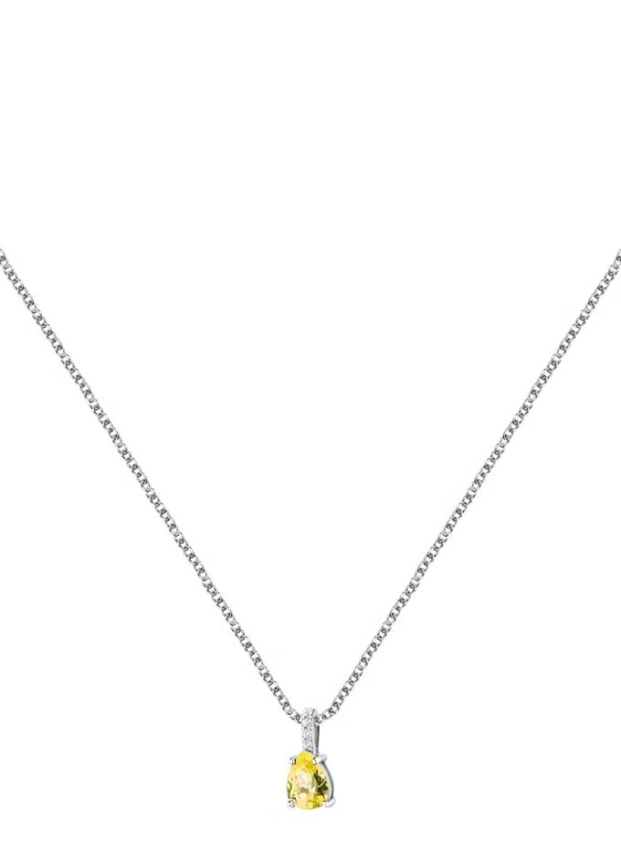 morellato saiw194 collier en argent 925% recyclé avec pierre zircon design raffiné pour femme