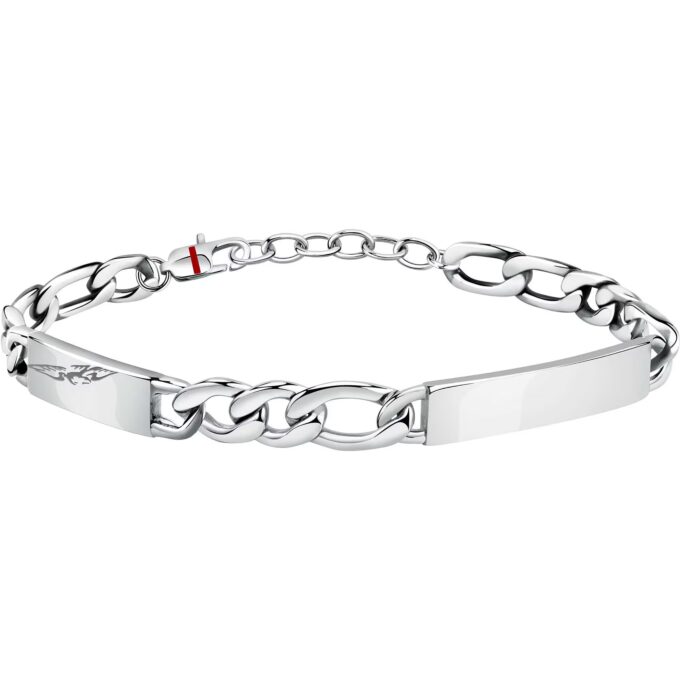 Bracelet Homme Sector SAFT57 - Inoxydable avec Boucle Mousqueton - 22 cm en Argent