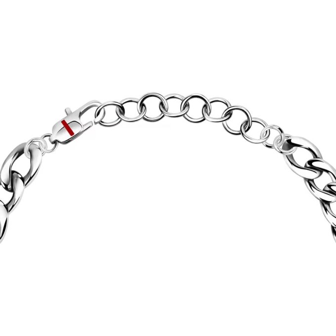 Bracelet Homme Sector Marine SAGJ19 - Inoxydable avec Boucle Mousqueton - 22 cm en Argent