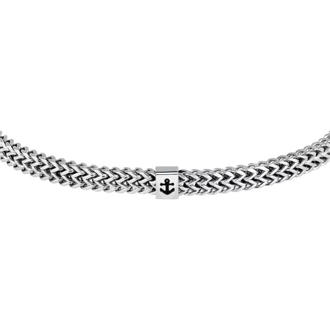 Bracelet Homme Sector Marine SAGJ27 - Inoxydable avec Émail - Chaîne Argentée 19|3 cm