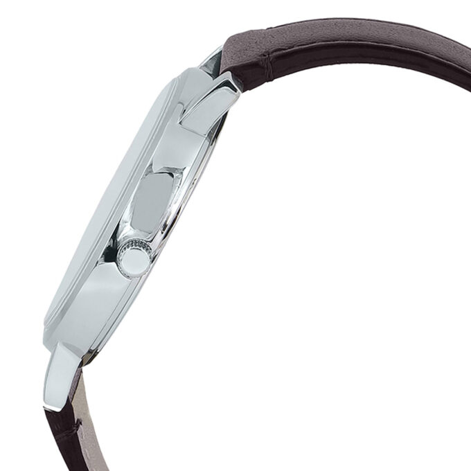 Casio MTP-B130L-7AVDF - Montre Élégante pour Homme avec Résistance à l'Eau - Cadran Blanc et Bracelet en Cuir