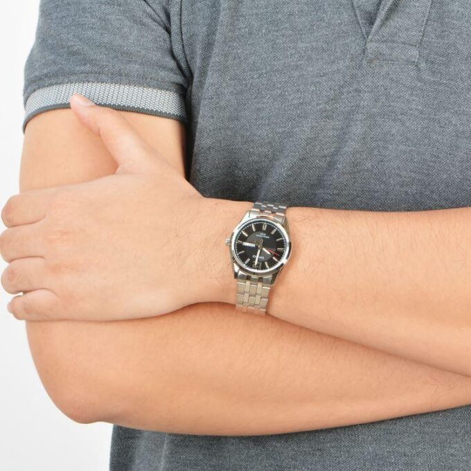 Montre Casio Homme MTP-1335D-1AVDF - Élégance classique, cadran noir, index luminescents, date - Bracelet acier inoxydable - Noir - Référence MTP-1335D-1AVDF