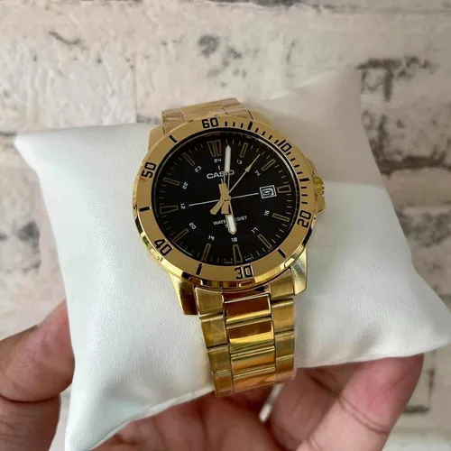 Montre Casio MTP-VD01G-1CVUDF - Homme - Quartz, Résistance à lEau 50m, Verre Minéral, Cadran Noir - Acier Inoxydable - Argent - MTP-VD01G-1CVUDF