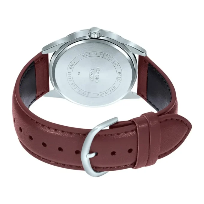 Casio MTP-VD01L-7CVUDF - Montre Élégante pour Homme avec Bracelet en Cuir Noir