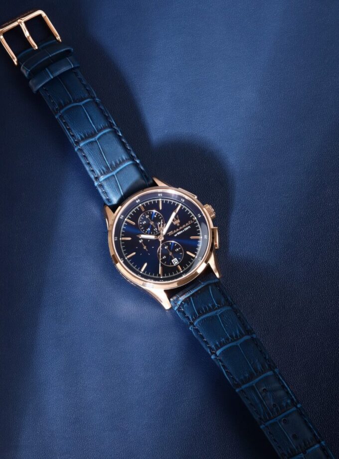 Montre Homme Maserati – R8871624009 – Chronographe Analogique – 42 mm – Bracelet en Cuir – Collection Sorpasso