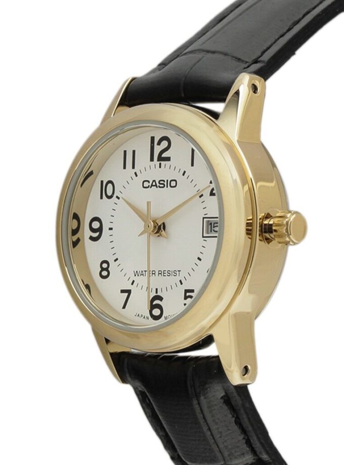 aiwatch_LTP-V002GL-7BUDF - Montre Femme Casio LTP-V002GL-7BUDF - Style Chic avec Cadran Doré et Bracelet en Cuir