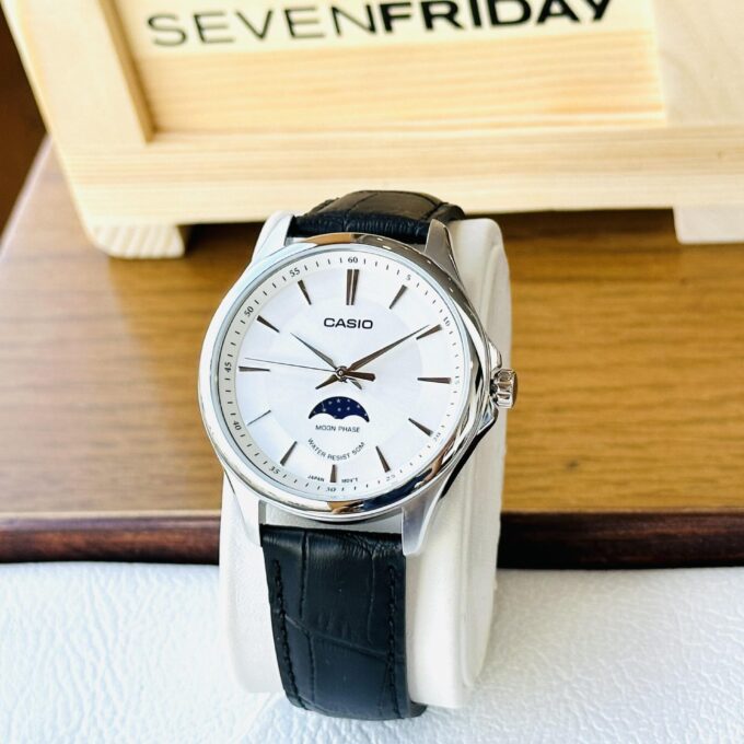 aiwatch_MTP-M100L-7AVDF - Casio MTP-M100L-7AVDF - Montre Homme en Acier Inoxydable avec Bracelet en Cuir