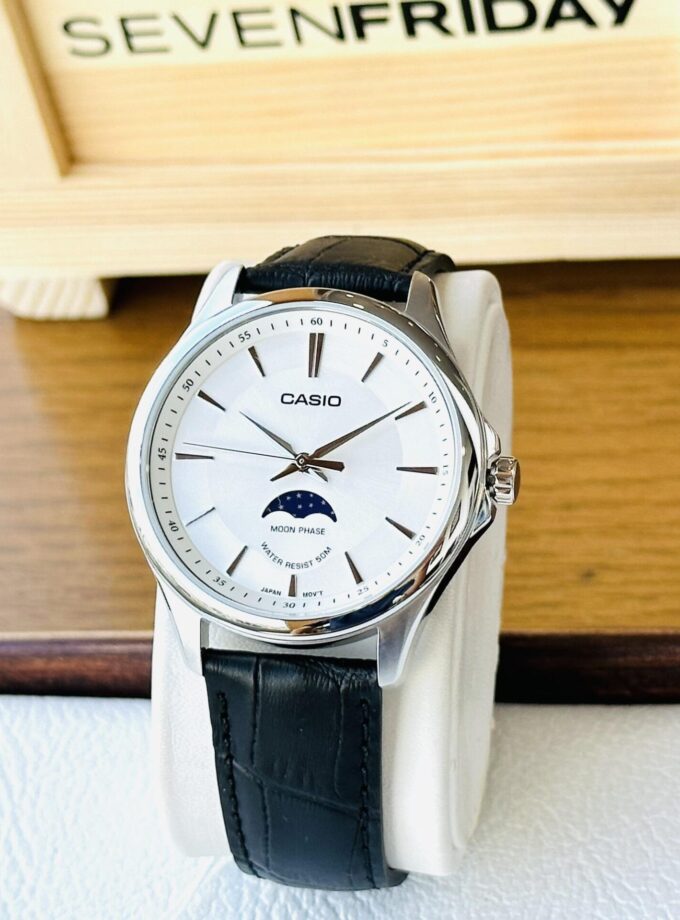 aiwatch_MTP-M100L-7AVDF - Casio MTP-M100L-7AVDF - Montre Homme en Acier Inoxydable avec Bracelet en Cuir