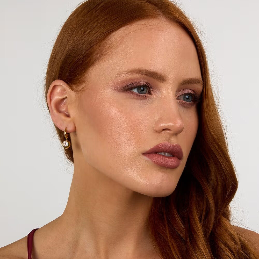 aiwatch_SAXN17 - Boucle d'Oreille en Argent 925/1000 Recyclé avec Quartz Rose - Collection Trésors Éternels - SAXN17