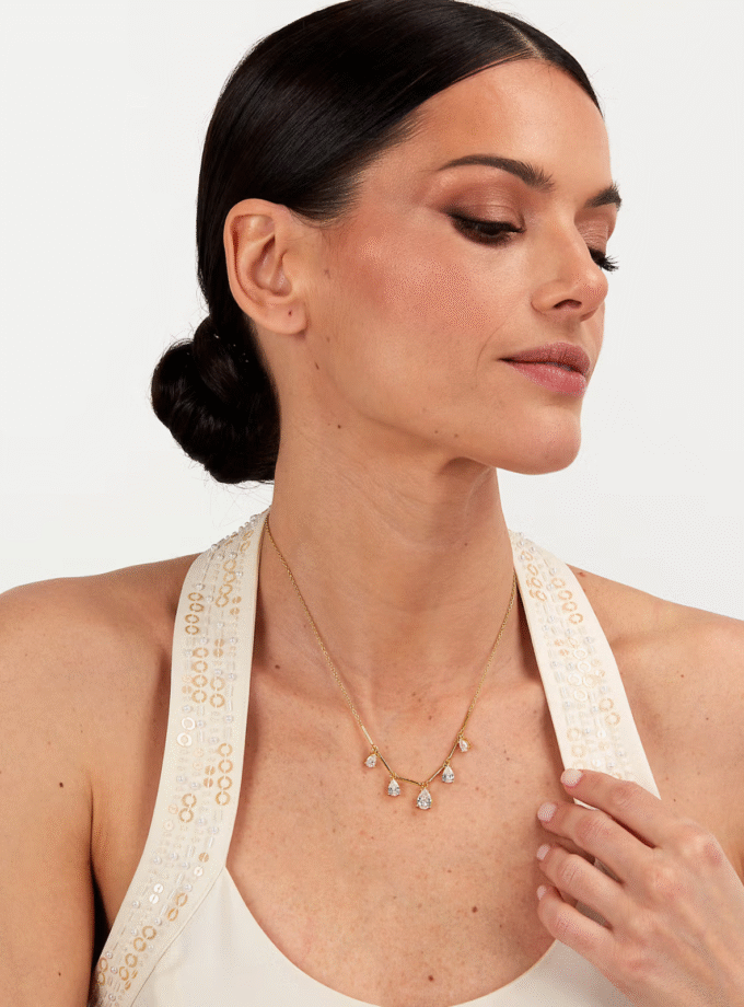 Collier Bijoux Femme - Morellato - Élégant, Moderne, Hypoallergénique, Réglable - Acier Inoxydable - Doré - Réf. SAIW207