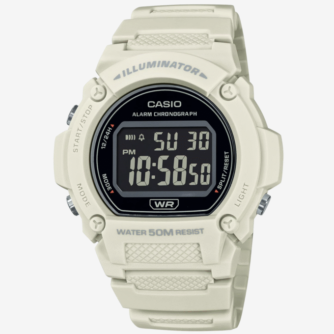 Montre Casio W-219HC-8BV – Style Sportif et Fonctionnalité Polyvalente