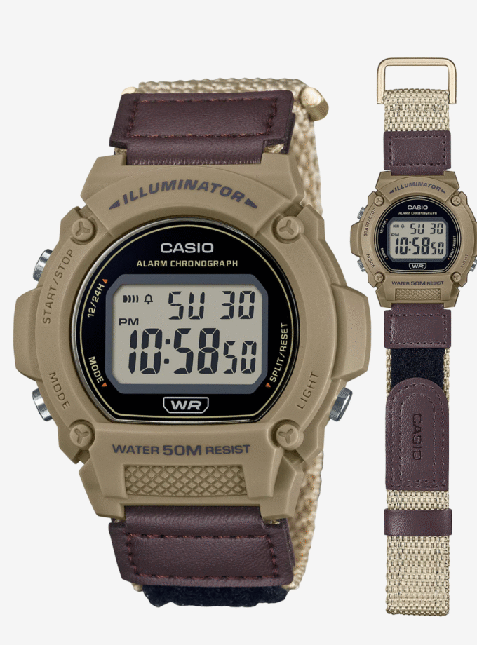 Casio W-219HB-5AVDF - Montre Sportive avec Chronomètre et Alarme