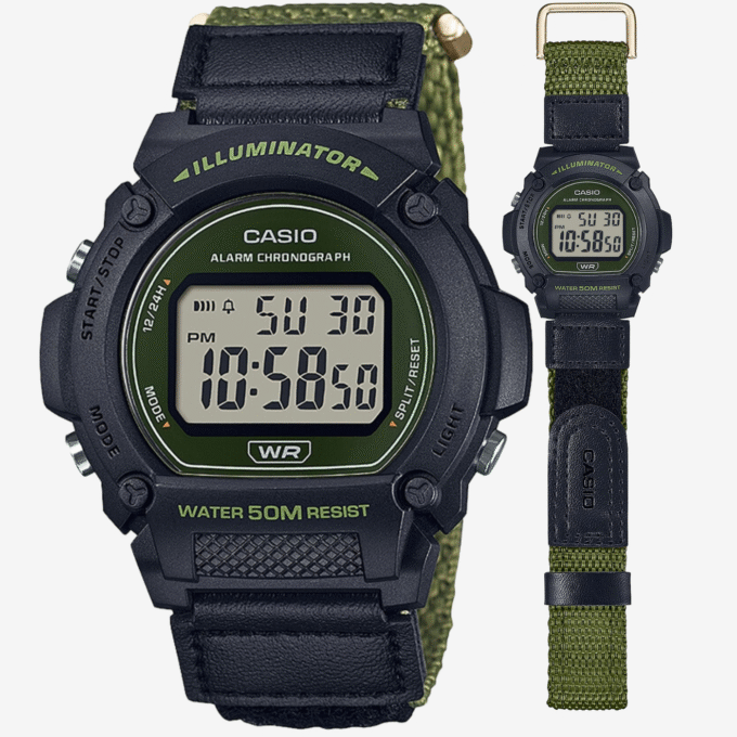 Casio W-219HB-3AVDF - Montre Décontractée pour Homme et Femme avec Fonctionnalités Avancées