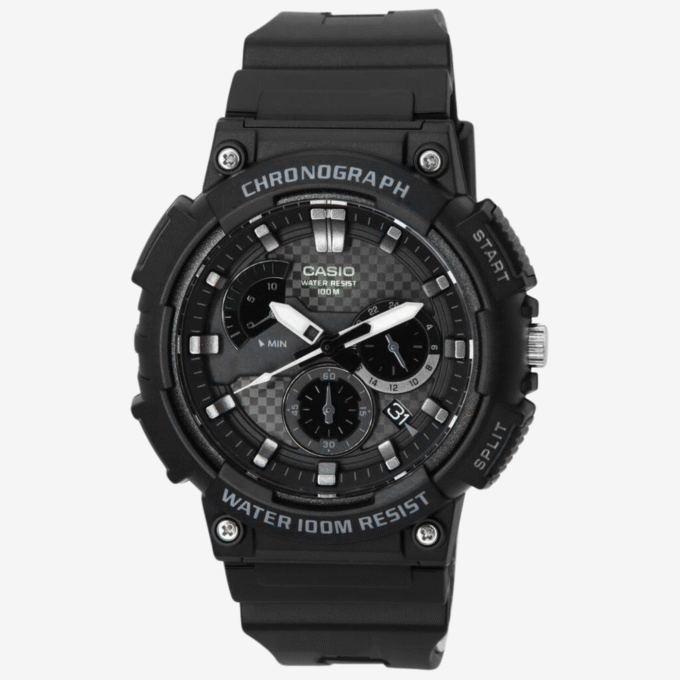 Casio MCW-200H-1AVDF - Montre Multifonctionnelle avec Résistance à l'Eau de 200 mètres - Verre Saphir