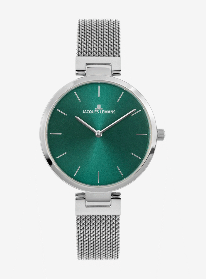 Montre Jacques Lemans 1-2110D - Style Chic pour Femme avec Résistance à l'Eau - Élégance et Précision avec Cadran Vert