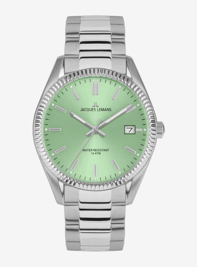 Jacques Lemans 50-3F - Montre Homme en Acier Inoxydable avec Résistance à l'Eau de 10 Bars