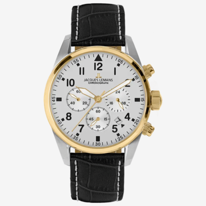 Jacques Lemans Sport 42-2E - Montre Quartz avec Résistance à l'Eau de 10 ATM