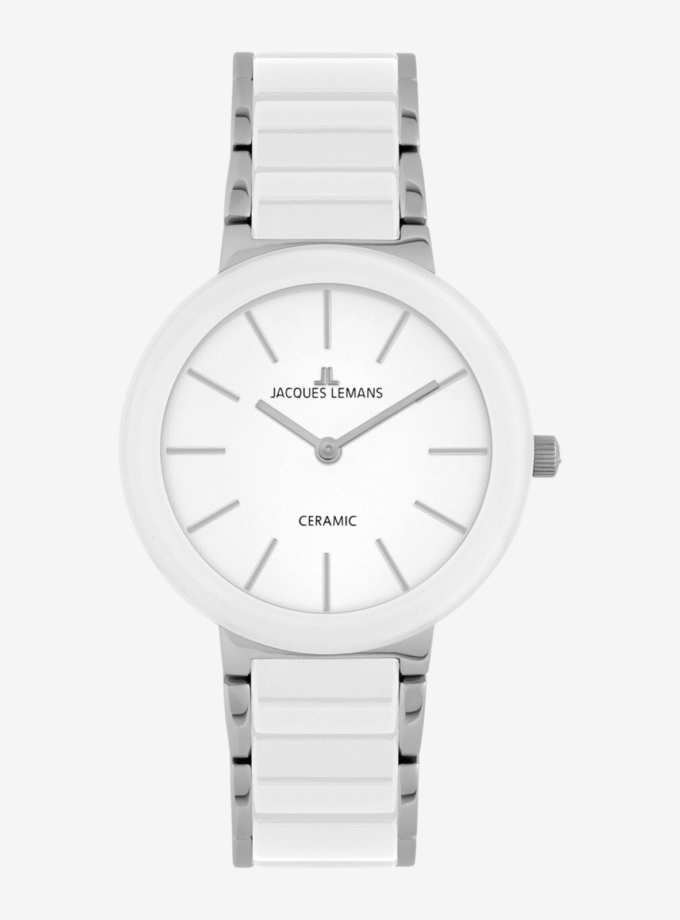 Montre Femme Jacques Lemans Monaco 42-7B - Design Moderne, Quartz, 10 ATM, Acier Inoxydable, Céramique, 34 mm
