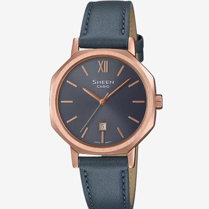 Montre Casio SHE-4554PGL-8AUDF - Design Sophistiqué et Résistance à l'Eau - Verre Saphir