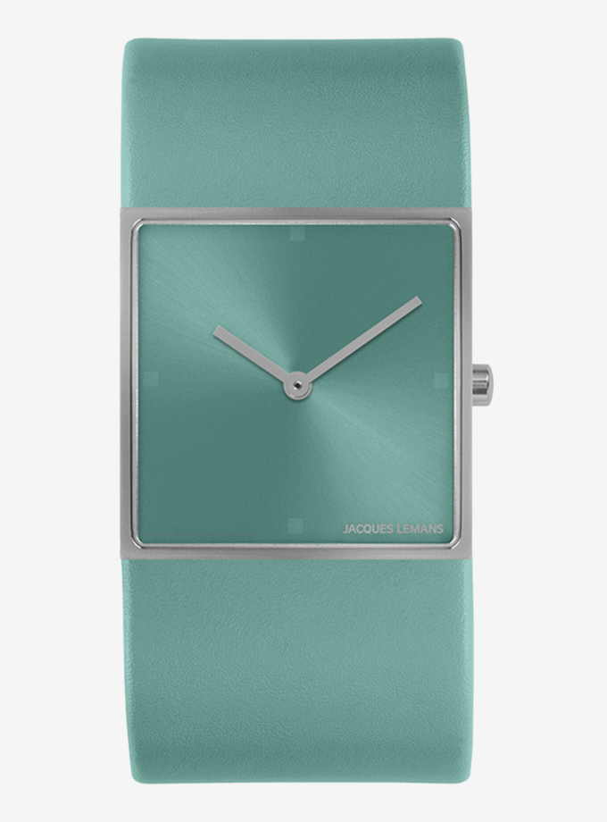 Jacques Lemans La Passion 1-2057H - Montre Élégante pour Femme avec Bracelet en Cuir Turquoise - Verre Saphir