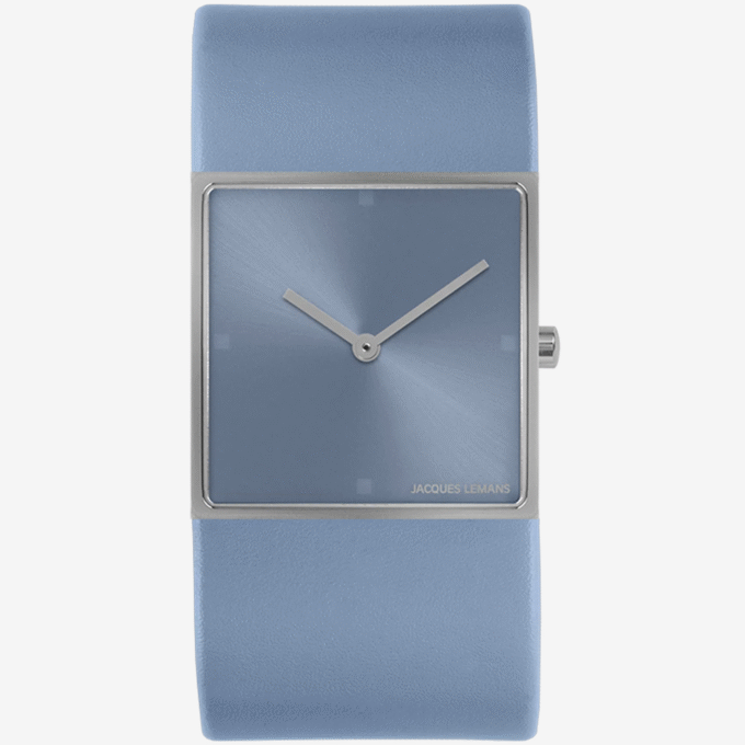 Montre Femme Jacques Lemans La Passion 1-2057H - Élégance en Acier Inoxydable et Cuir Bleu