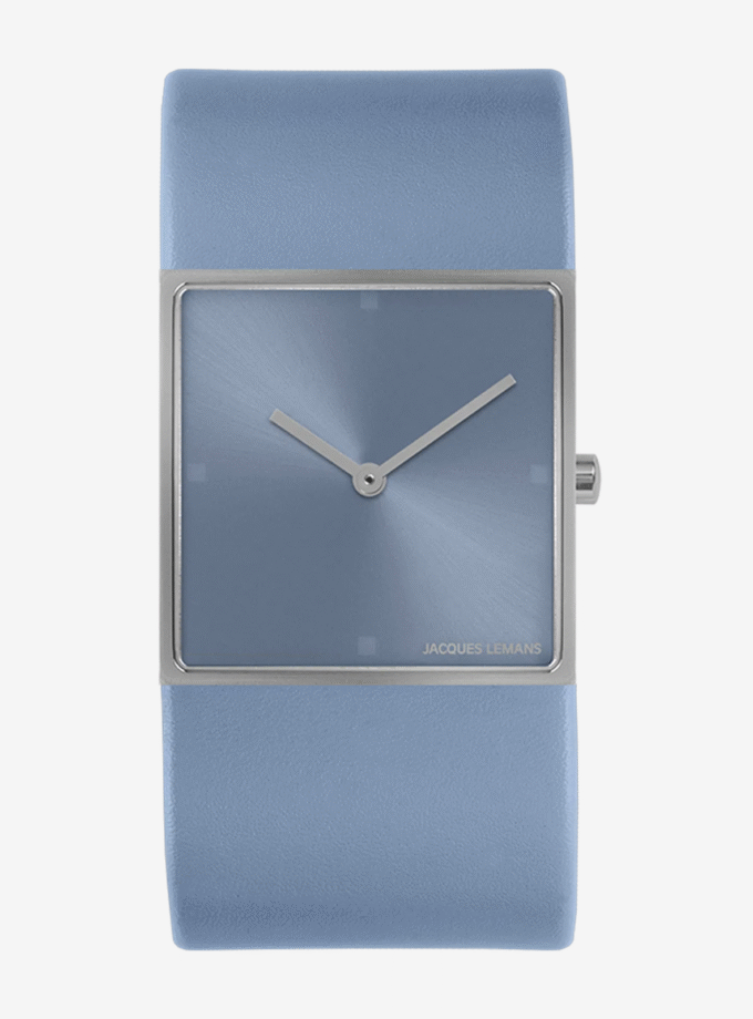 Montre Femme Jacques Lemans La Passion 1-2057H - Élégance en Acier Inoxydable et Cuir Bleu