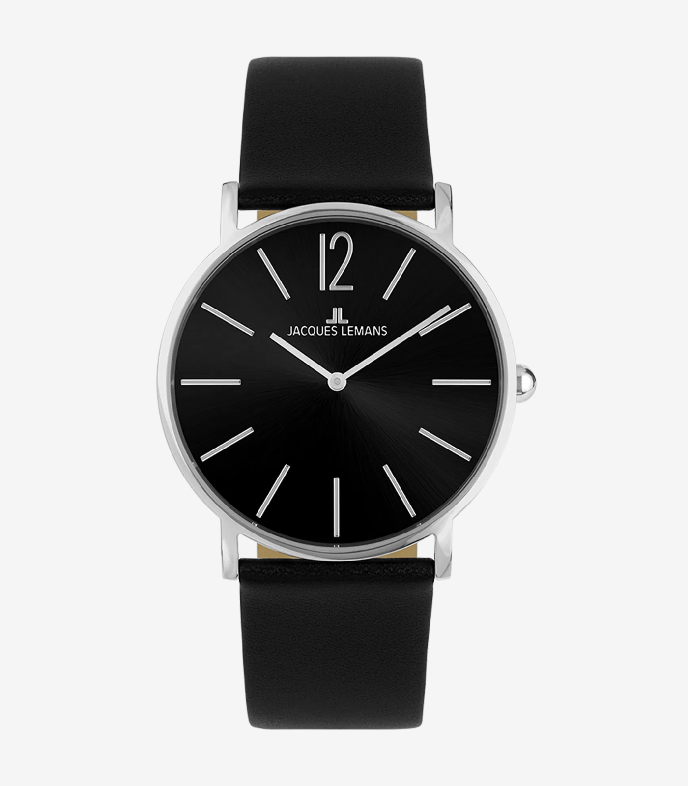 Montre Classique Jacques Lemans 1-2001L - Design Raffiné avec Verre Minéral Trempé avec Cadran Noir