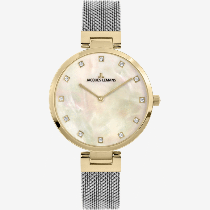 Montre Classique Jacques Lemans 1-2001L - Design Raffiné avec Boucle Clip et Bracelet Argent