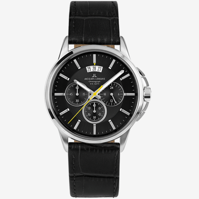 Montre Homme Jacques Lemans 1-1542A - Élégance en Acier Inoxydable avec Chronographe Multicolore